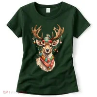 Festive Reindeer Holiday Women's T-Shirt thumb 0