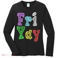 Fri Yay School Weekend Love Fridays Women's Long Sleeve Shirt thumb 0