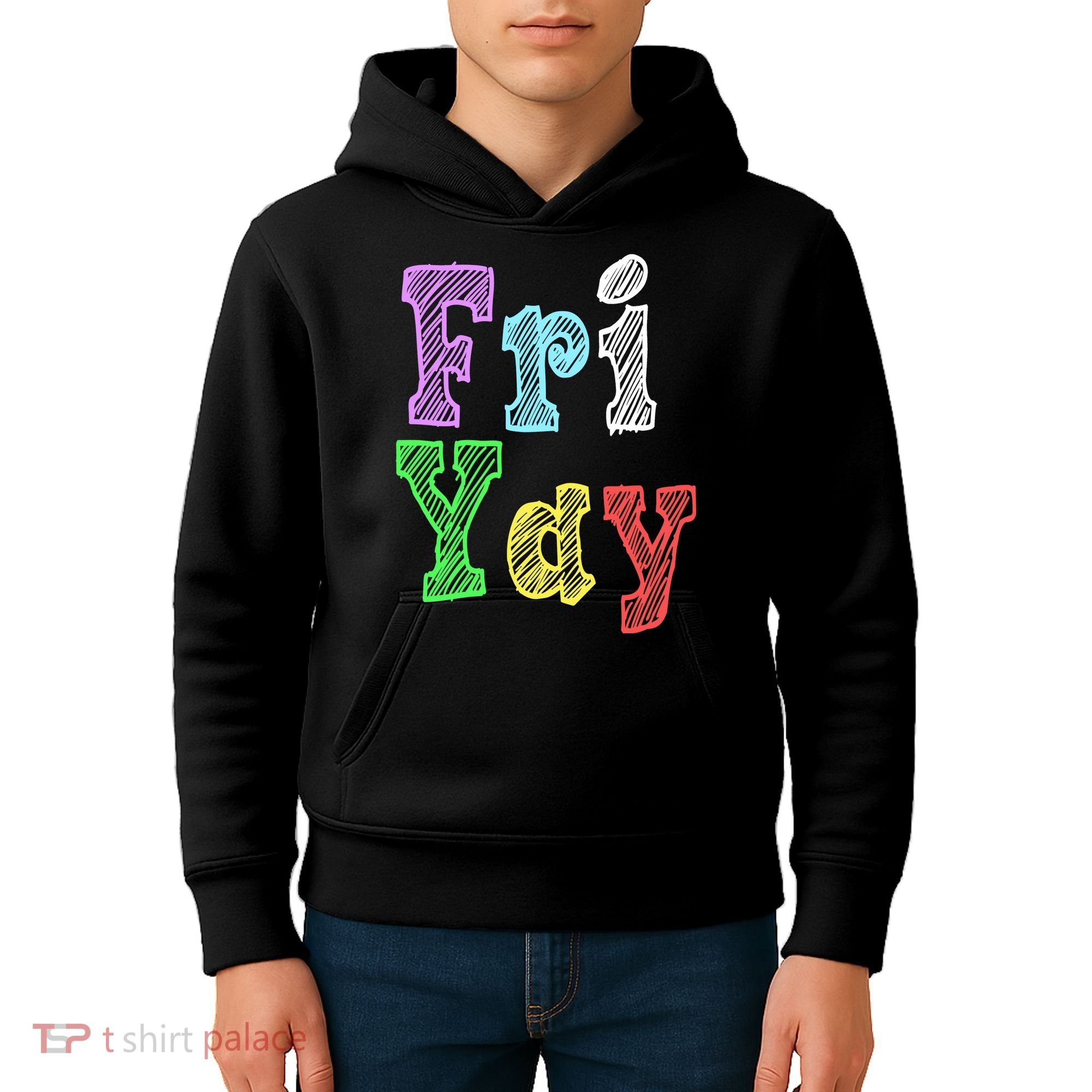Fri Yay School Weekend Love Fridays Kids Hoodie