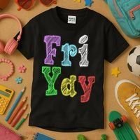 Fri Yay School Weekend Love Fridays Kids T-Shirt thumb 3