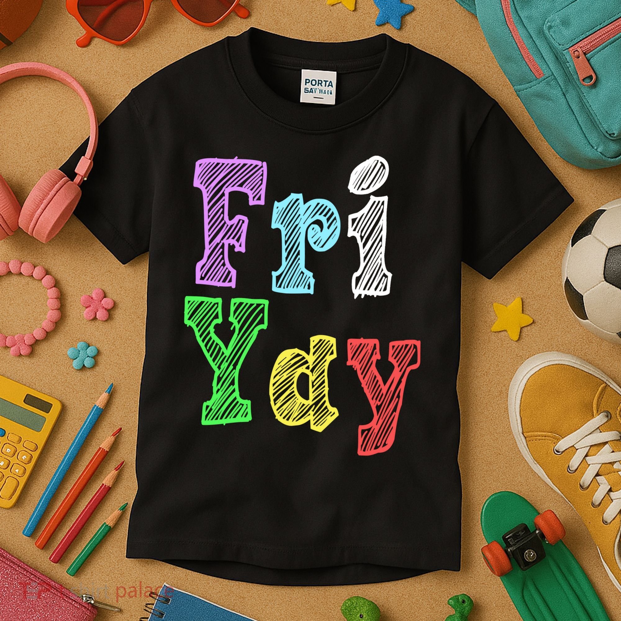 Fri Yay School Weekend Love Fridays Kids T-Shirt