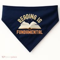 Funny Reading Is Fundamental Reading Book Lovers USA-Made Doggie Bandana thumb 0