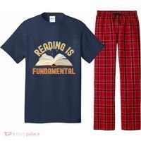 Funny Reading Is Fundamental Reading Book Lovers Pajama Set thumb 0