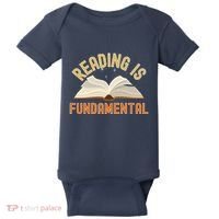 Funny Reading Is Fundamental Reading Book Lovers Baby Bodysuit thumb 0