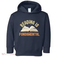 Funny Reading Is Fundamental Reading Book Lovers Toddler Hoodie thumb 0