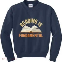 Funny Reading Is Fundamental Reading Book Lovers Kids Sweatshirt thumb 0