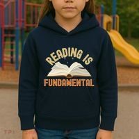 Funny Reading Is Fundamental Reading Book Lovers Kids Hoodie thumb 3