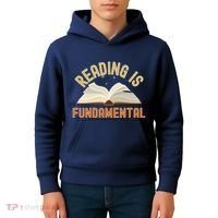 Funny Reading Is Fundamental Reading Book Lovers Kids Hoodie thumb 4
