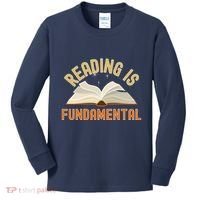 Funny Reading Is Fundamental Reading Book Lovers Kids Long Sleeve Shirt thumb 0