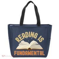 Funny Reading Is Fundamental Reading Book Lovers Tote Bag thumb 0