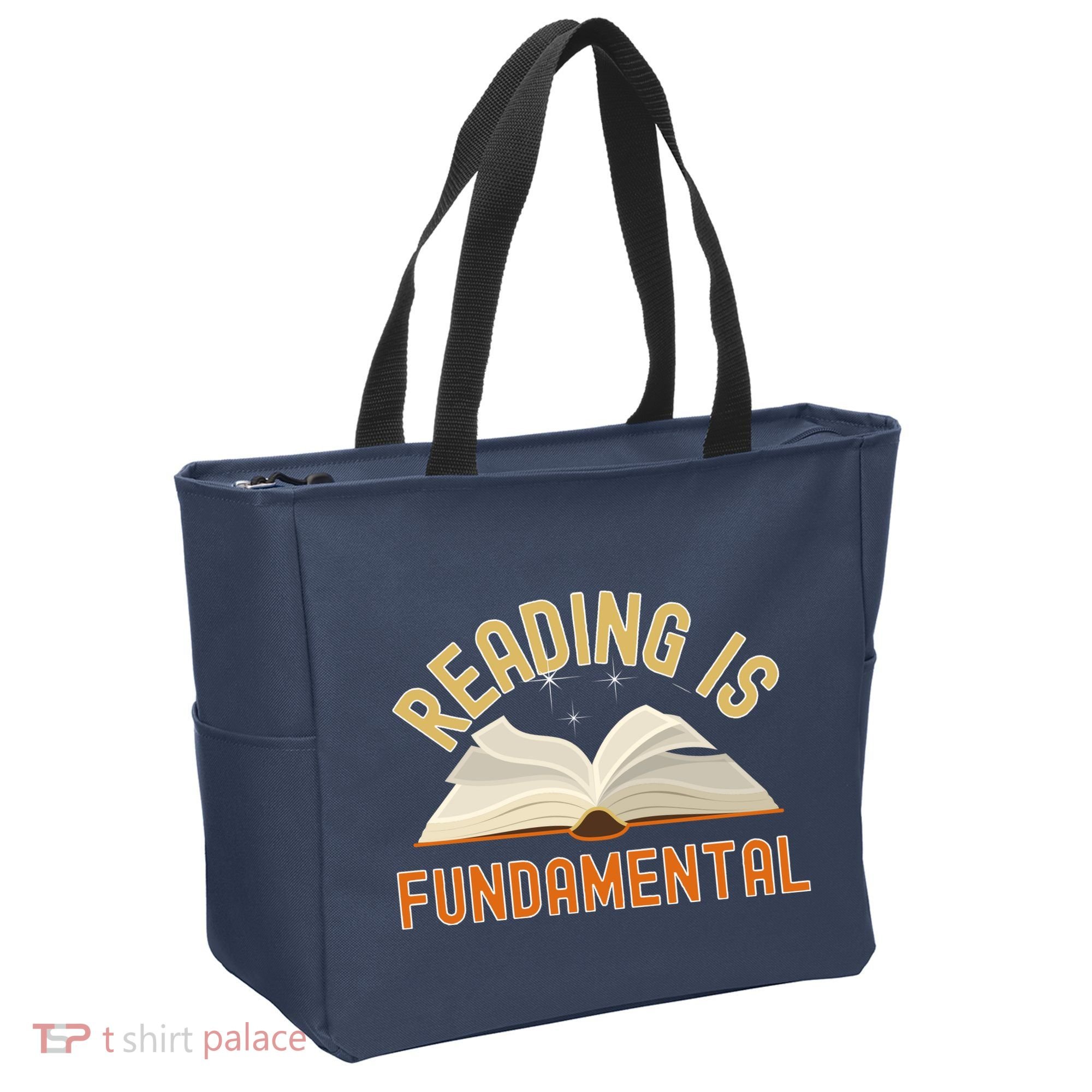 Funny Reading Is Fundamental Reading Book Lovers Tote Bag