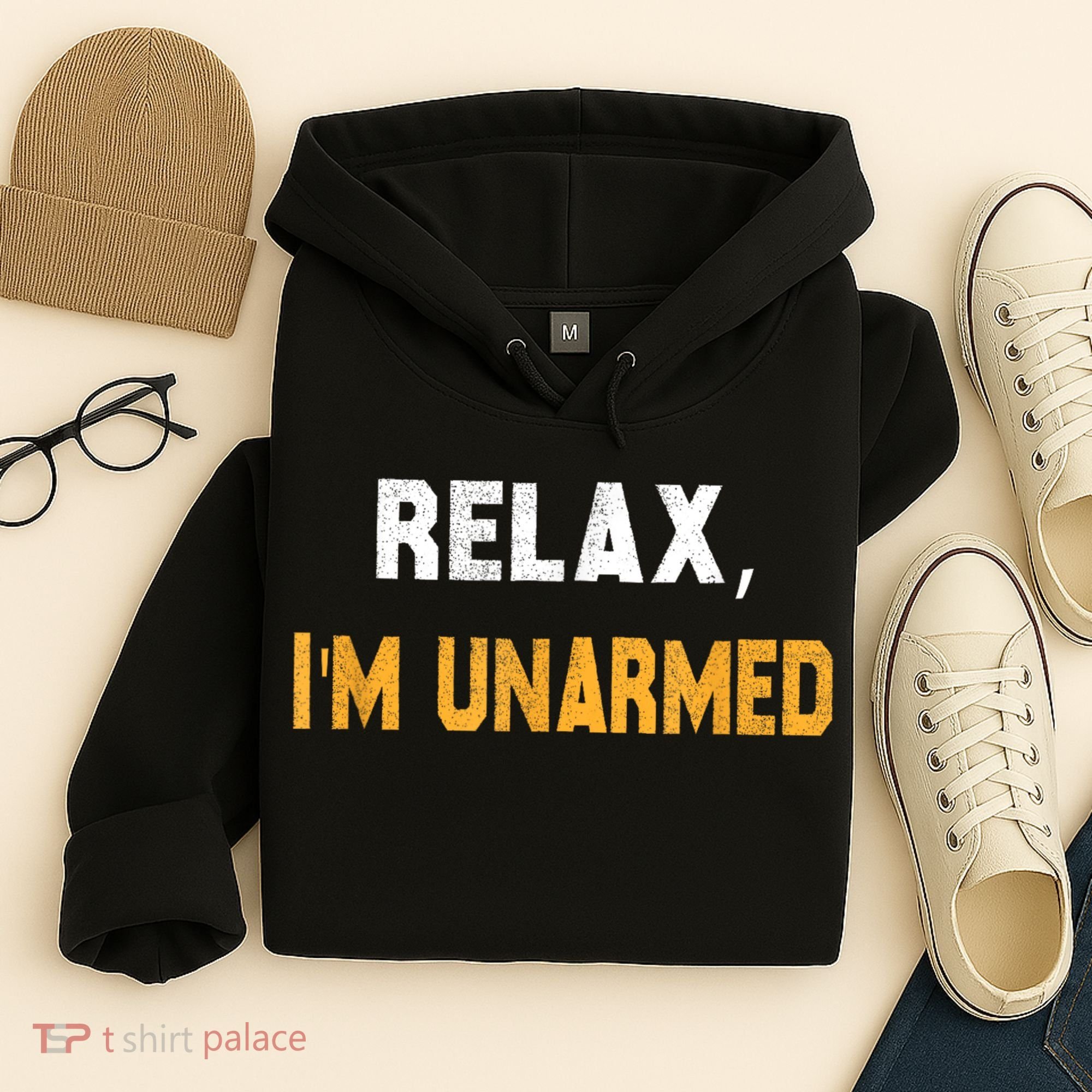 Funny Relax I’M Unarmed Hand Amputee Hoodie