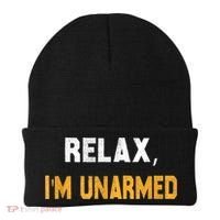 Funny Relax I’M Unarmed Hand Amputee Beanie thumb 0