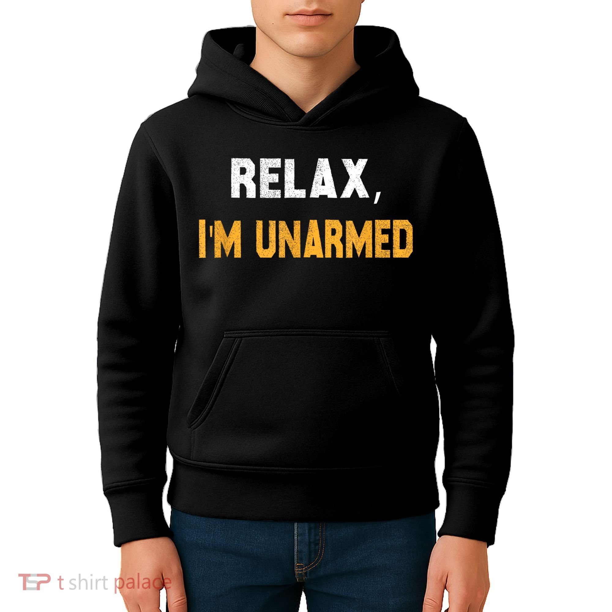 Funny Relax I’M Unarmed Hand Amputee Kids Hoodie