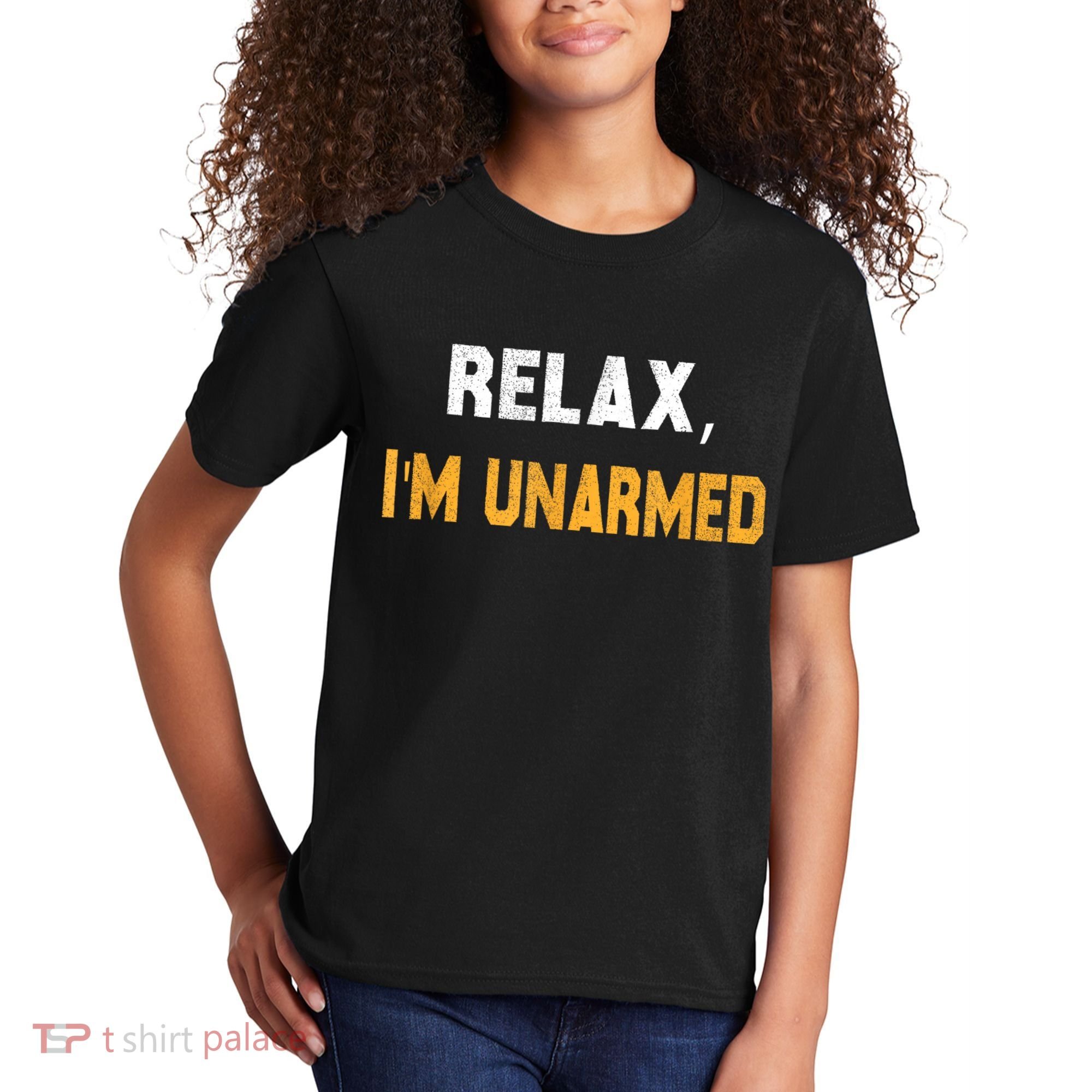 Funny Relax I’M Unarmed Hand Amputee Kids T-Shirt