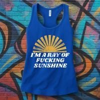 Funny Retro I'm A Ray Of Fucking Sunshine Gift Women's Tank Top thumb 3