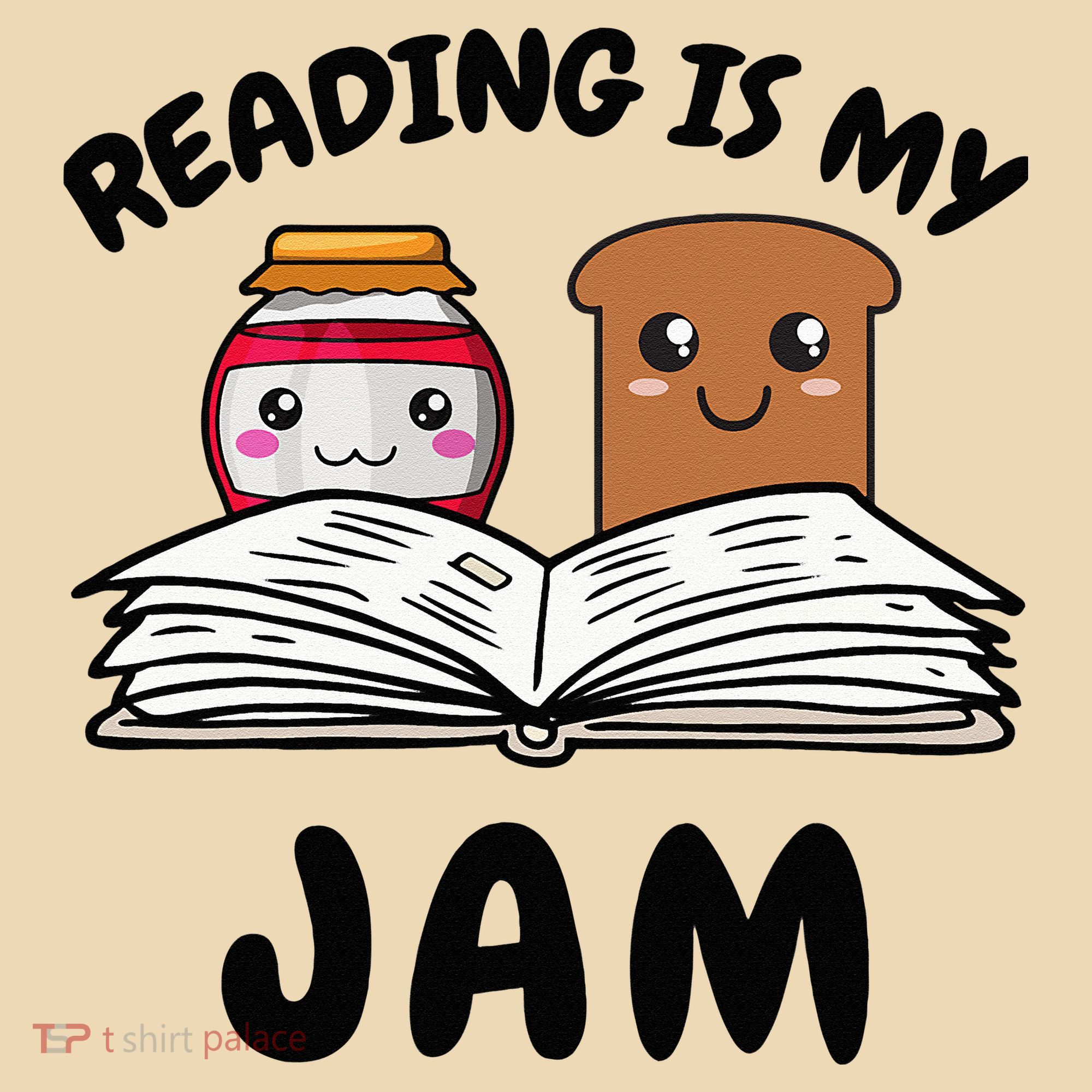 Funny Reading Is My Jam for Teacher Nerd Bookworm Book Lover Tote Bag