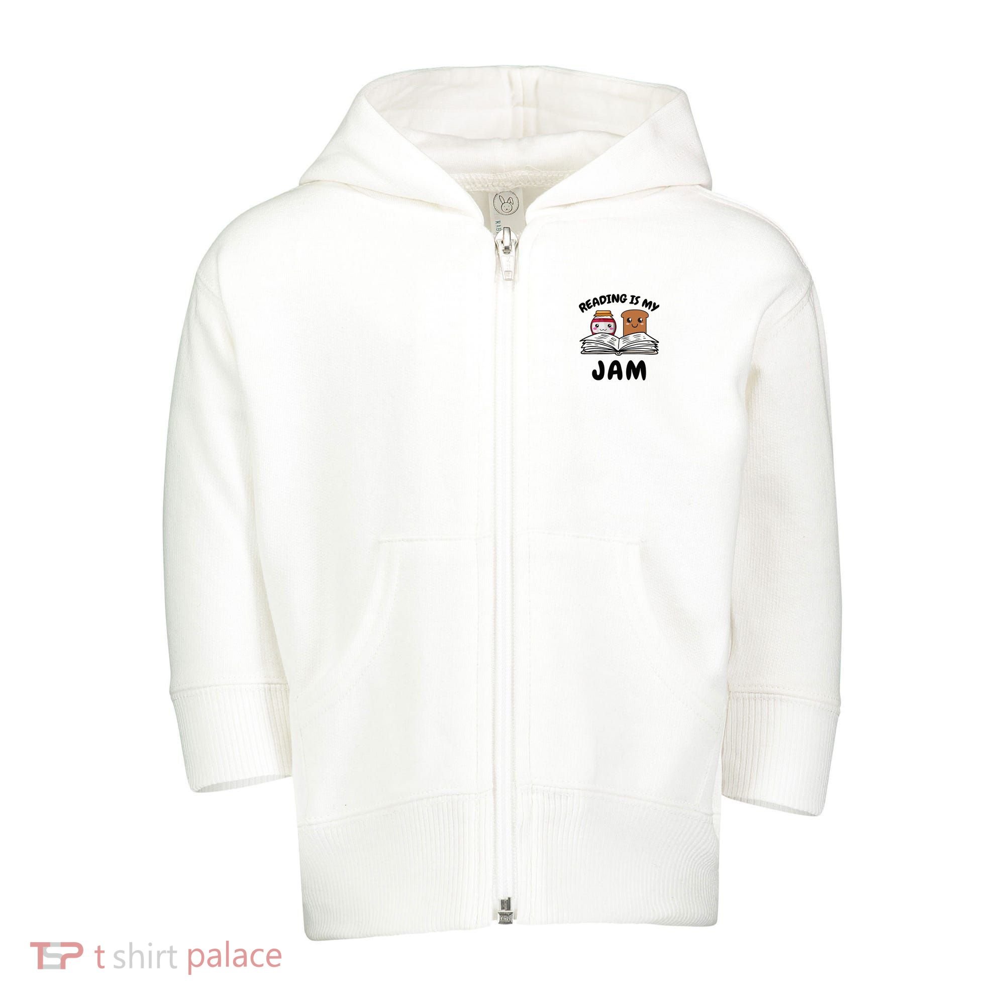 Funny Reading Is My Jam for Teacher Nerd Bookworm Book Lover Toddler Zip Fleece Hoodie