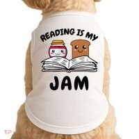 Funny Reading Is My Jam for Teacher Nerd Bookworm Book Lover Doggie Tank thumb 0