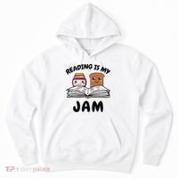 Funny Reading Is My Jam for Teacher Nerd Bookworm Book Lover Hoodie thumb 0
