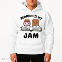 Funny Reading Is My Jam for Teacher Nerd Bookworm Book Lover Hoodie thumb 2