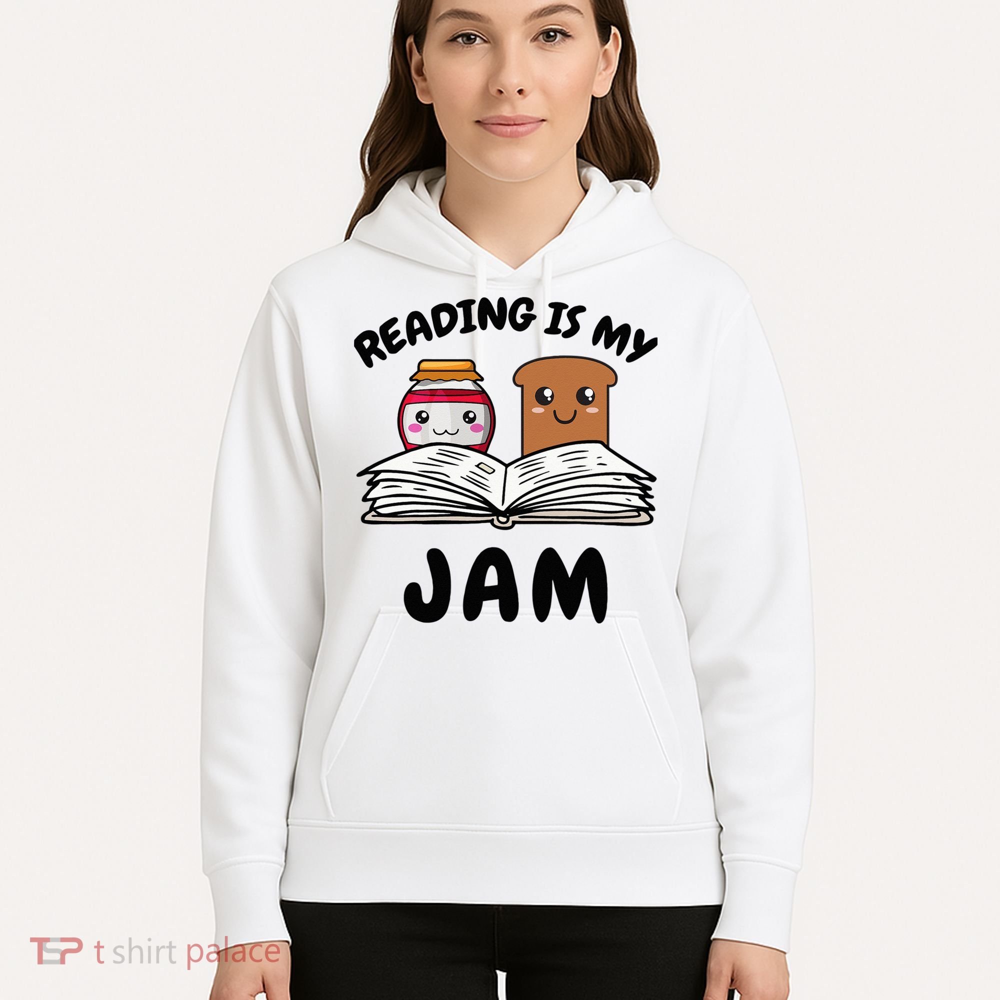 Funny Reading Is My Jam for Teacher Nerd Bookworm Book Lover Hoodie