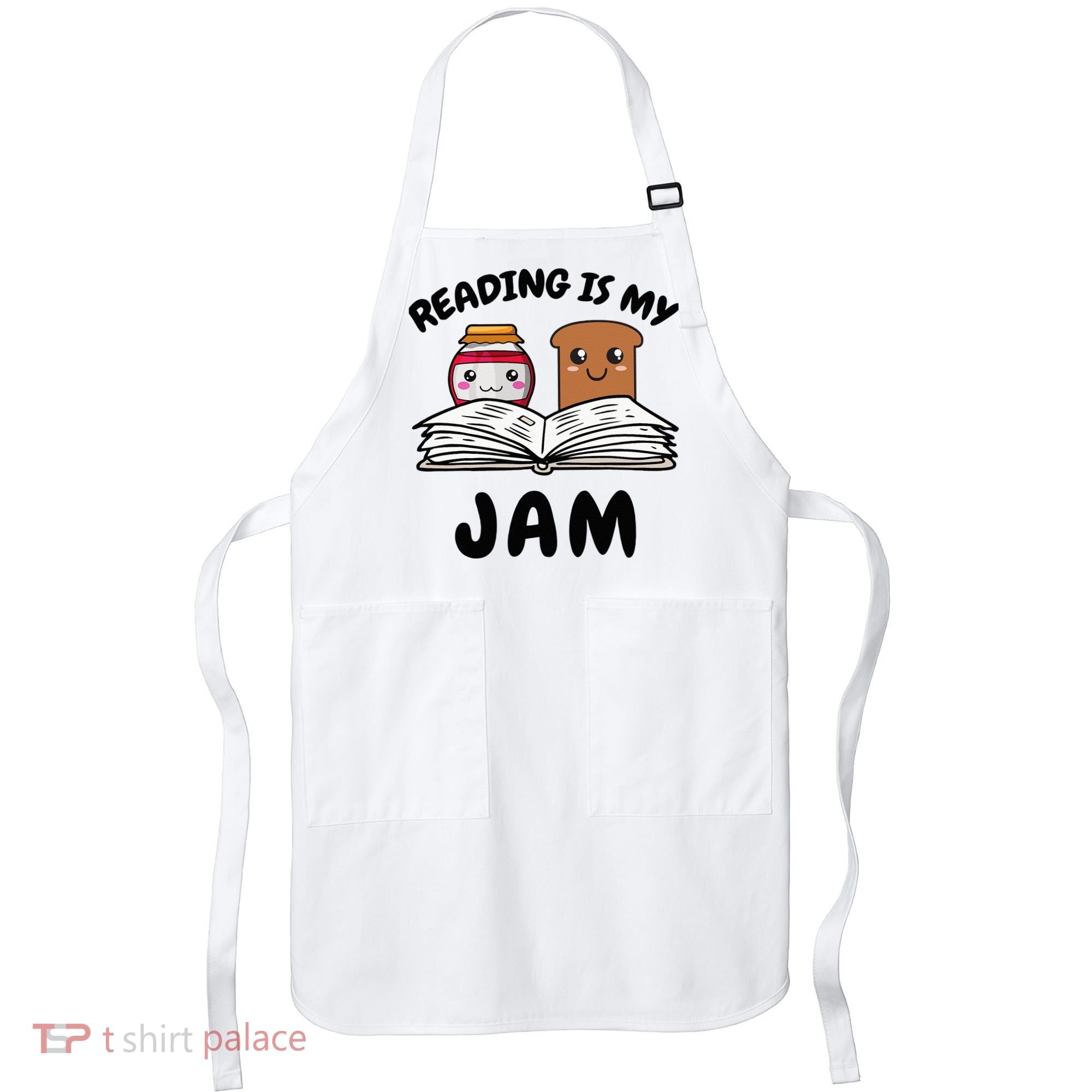 Funny Reading Is My Jam for Teacher Nerd Bookworm Book Lover Apron