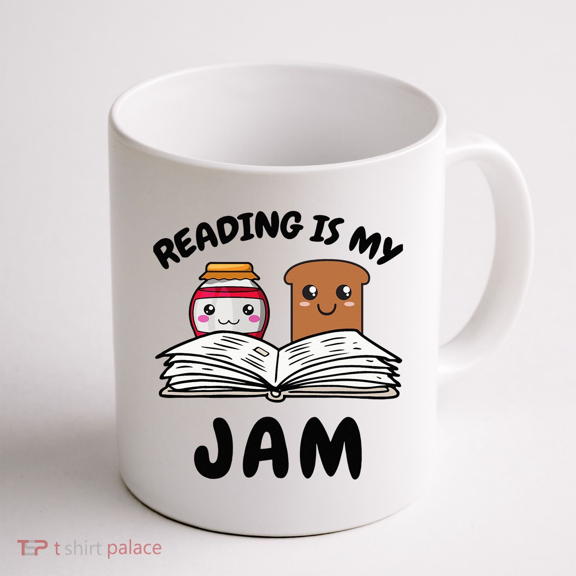 Funny Reading Is My Jam for Teacher Nerd Bookworm Book Lover Coffee Mug