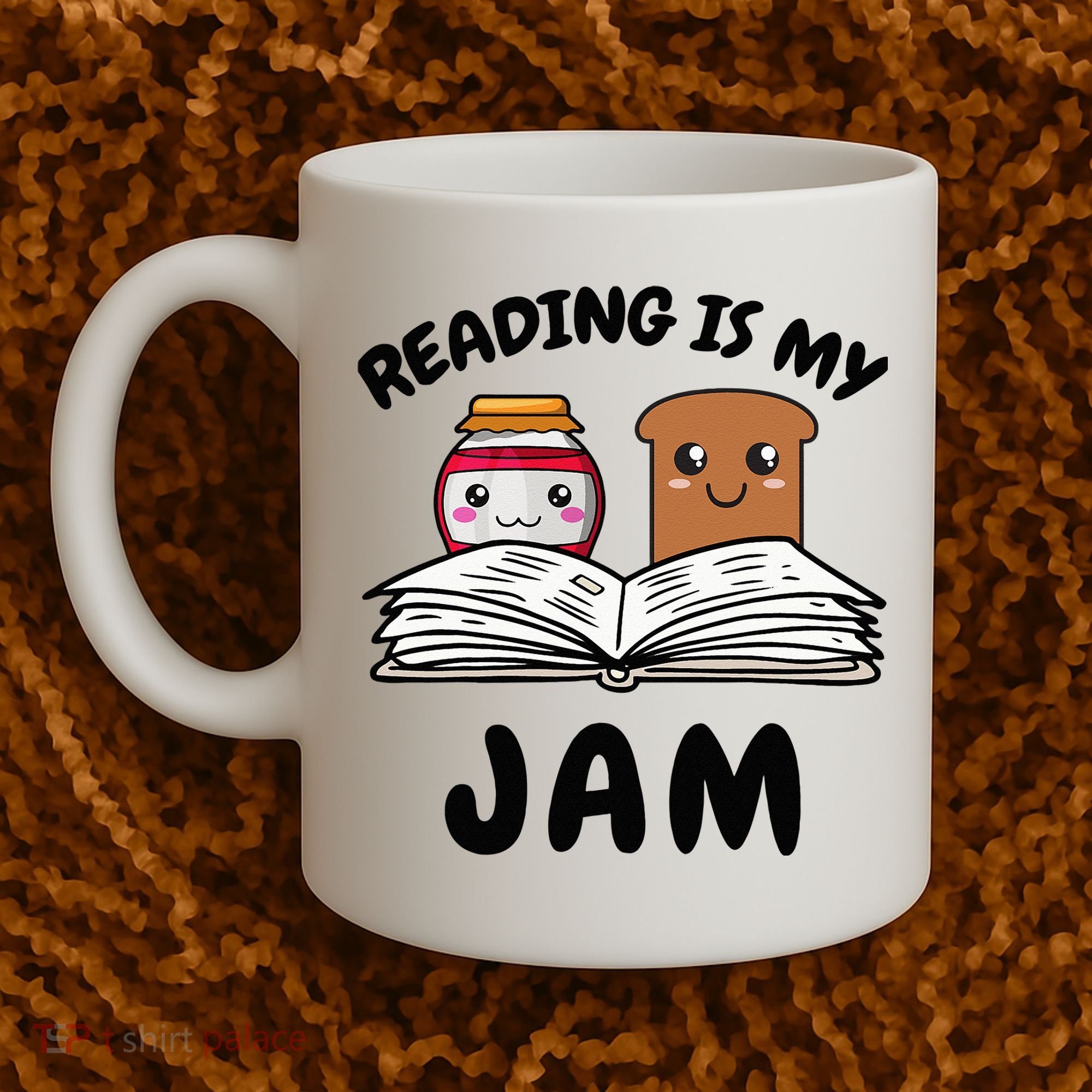 Funny Reading Is My Jam for Teacher Nerd Bookworm Book Lover Coffee Mug