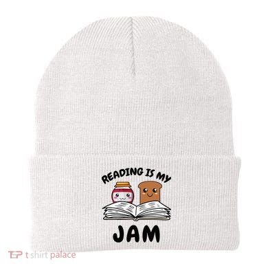 Funny Reading Is My Jam for Teacher Nerd Bookworm Book Lover Beanie