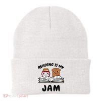 Funny Reading Is My Jam for Teacher Nerd Bookworm Book Lover Beanie thumb 0