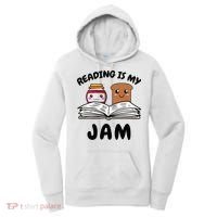Funny Reading Is My Jam for Teacher Nerd Bookworm Book Lover Women's Hoodie thumb 0