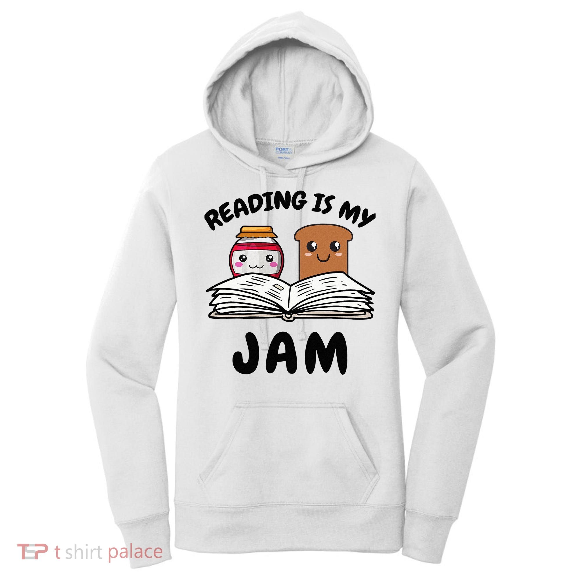 Funny Reading Is My Jam for Teacher Nerd Bookworm Book Lover Women's Hoodie