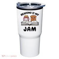 Funny Reading Is My Jam for Teacher Nerd Bookworm Book Lover Tumbler thumb 0