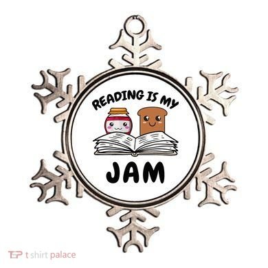 Funny Reading Is My Jam for Teacher Nerd Bookworm Book Lover Ornament