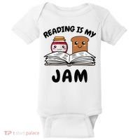 Funny Reading Is My Jam for Teacher Nerd Bookworm Book Lover Baby Bodysuit thumb 0