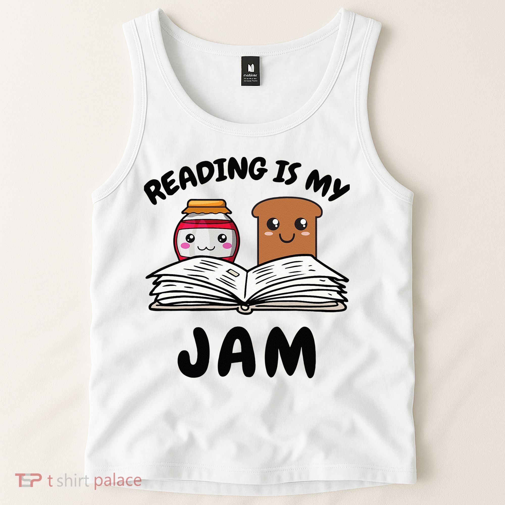 Funny Reading Is My Jam for Teacher Nerd Bookworm Book Lover Tank Top