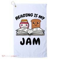 Funny Reading Is My Jam for Teacher Nerd Bookworm Book Lover Golf Towel thumb 0
