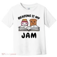 Funny Reading Is My Jam for Teacher Nerd Bookworm Book Lover Toddler T-Shirt thumb 0