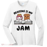 Funny Reading Is My Jam for Teacher Nerd Bookworm Book Lover Women's Long Sleeve Shirt thumb 0