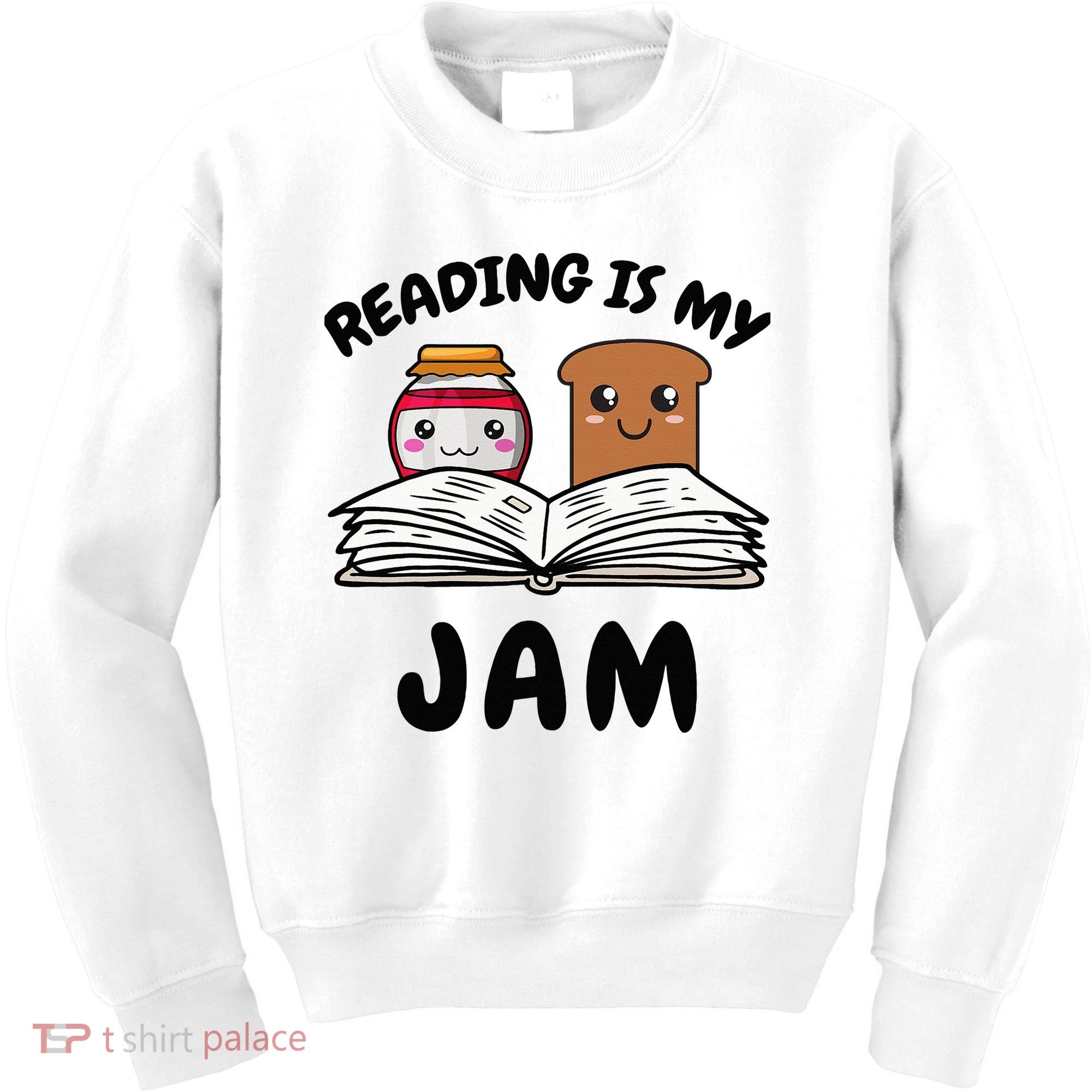 Funny Reading Is My Jam for Teacher Nerd Bookworm Book Lover Kids Sweatshirt