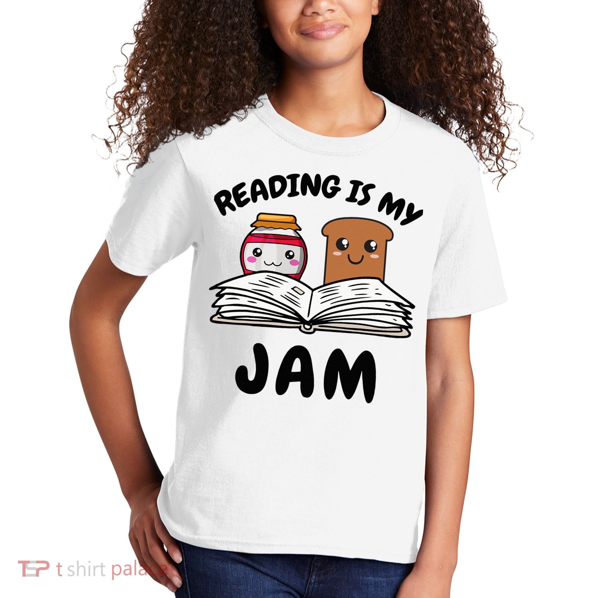 Funny Reading Is My Jam for Teacher Nerd Bookworm Book Lover Kids T-Shirt