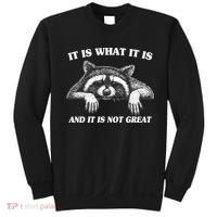 Funny Raccoon It Is What It Is And It Is Not Great Sweatshirt thumb 0
