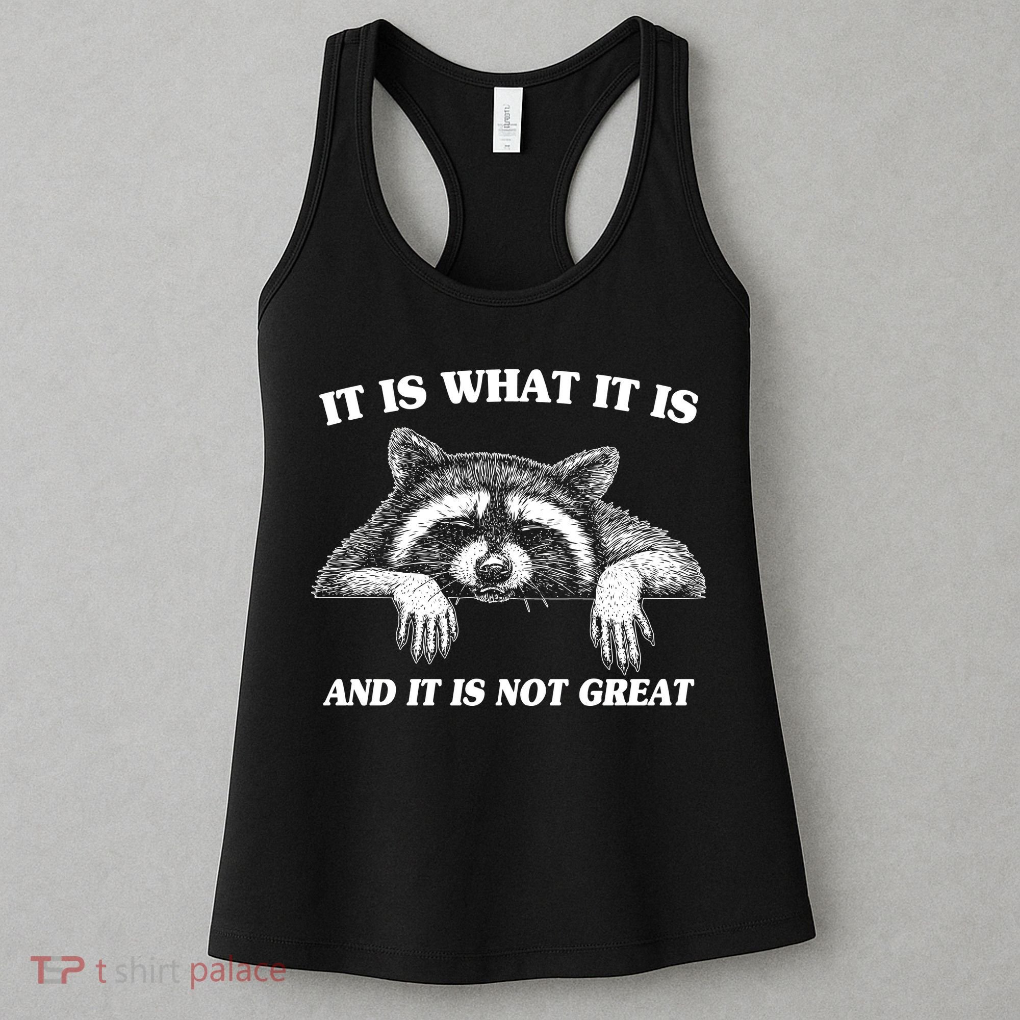 Funny Raccoon It Is What It Is And It Is Not Great Women's Tank Top