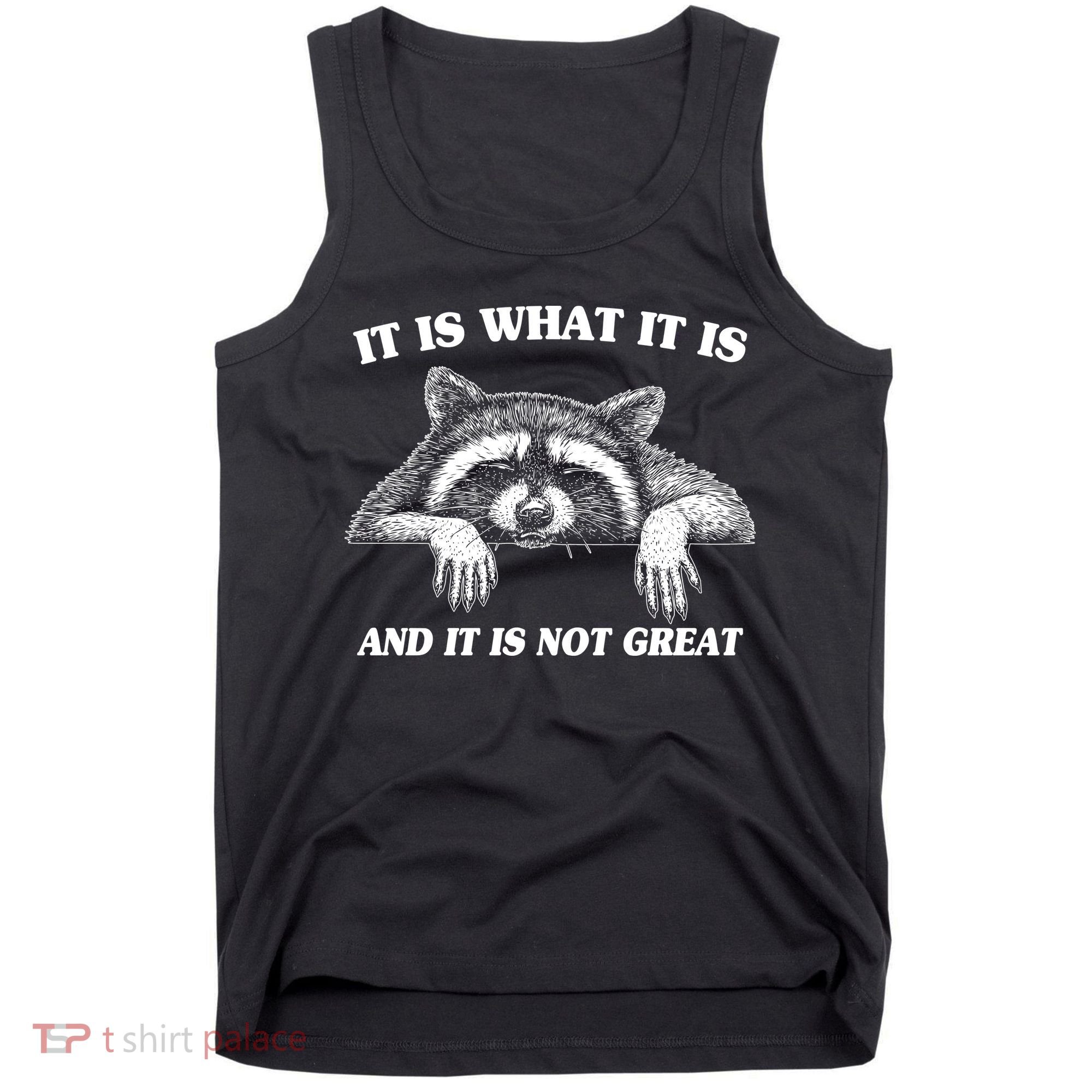 Funny Raccoon It Is What It Is And It Is Not Great Tank Top