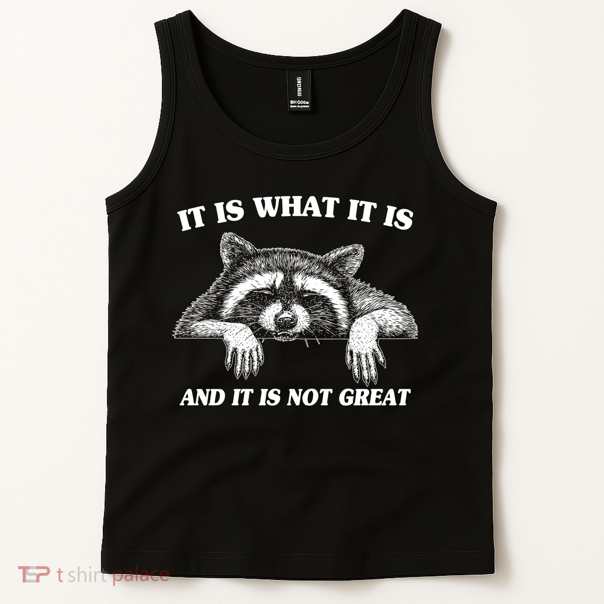 Funny Raccoon It Is What It Is And It Is Not Great Tank Top