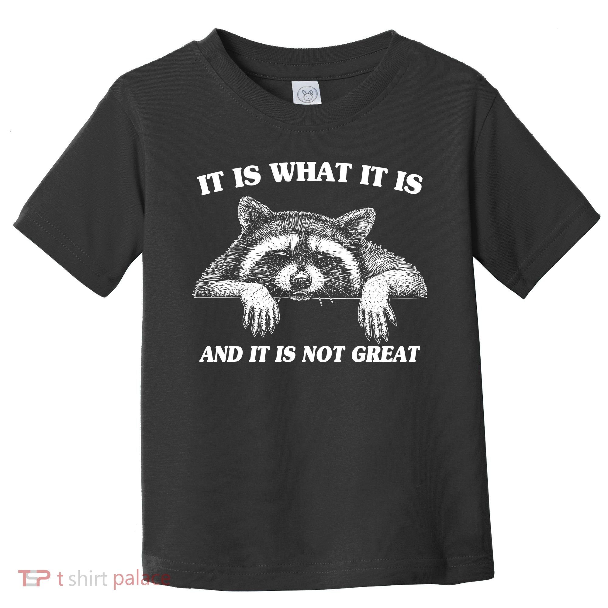 Funny Raccoon It Is What It Is And It Is Not Great Toddler T-Shirt