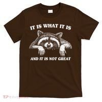 Funny Raccoon It Is What It Is And It Is Not Great T-Shirt thumb 0
