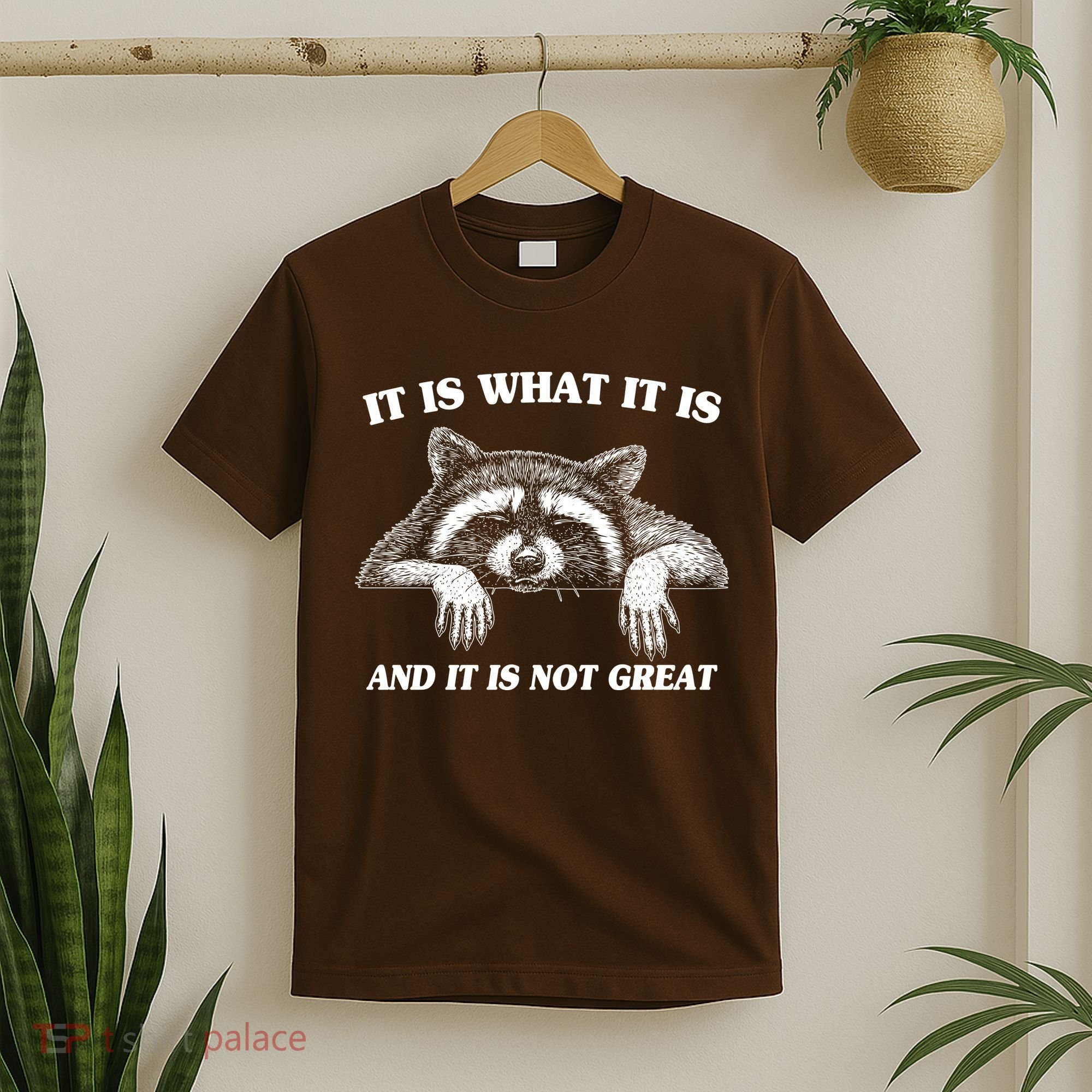 Funny Raccoon It Is What It Is And It Is Not Great T-Shirt