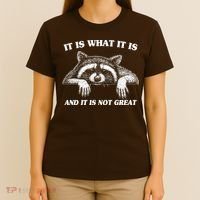 Funny Raccoon It Is What It Is And It Is Not Great T-Shirt thumb 4